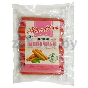 Сосиски «Молочные», в/с, «Витебский» МК, 300 г