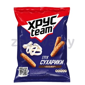 Сухарики «Хрусteam», Stix «Кальмар», 60 г