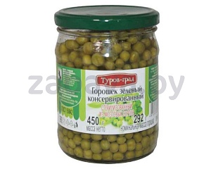 Горошек зеленый «Туров-Град», ст/б, 450 мл