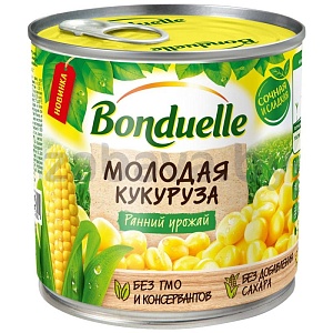 Кукуруза Bonduelle, молодая, ранний урожай, 425 мл