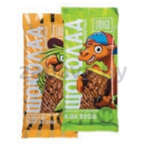 Шоколад молочный Loka, манго-маракуйя или кактус, РБ, 80 г