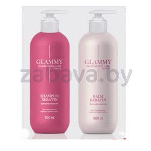 Шампунь или бальзам для волос Glammy Fusion, кератин, 900 мл