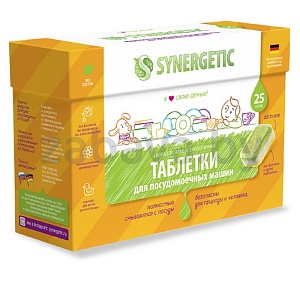 Таблетки бесфосфатные Synergetic для ПММ, 25 шт.