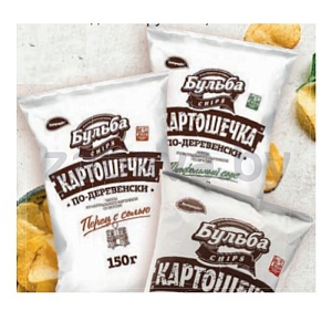 Чипсы «Бульба chips», картошечка по-деревенски, 150 г, в ассорт.
