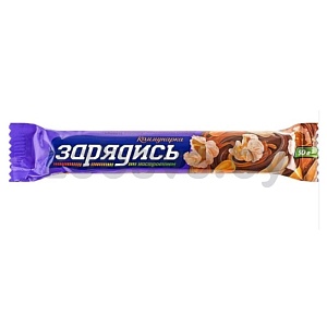 Батончик «Коммунарка» «Зарядись», арахис и мол. шоколад. или попкорн, 50 г