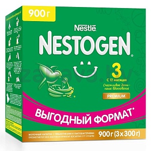 Молочко Nestogen, 3 с 12месяцев/4 с 18 месяцев, 900 г
