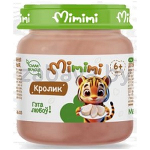 Пюре Mimimi, мясо кролика, 80 г