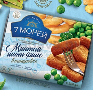 Мини-филе минтая в панировке «7 морей», 280 г