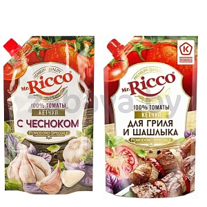 Кетчуп Mr.Ricco, чесночный или для гриля и шаш­лы­ка, 300 г