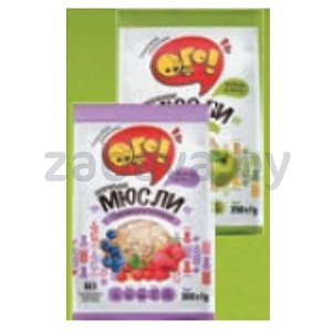 Мюсли запеч. «Ого!», малина-черника или яблоко, 300/350 г