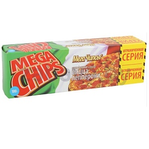 Чипсы картофельные Mega Chips, 100 г, в ассорт.