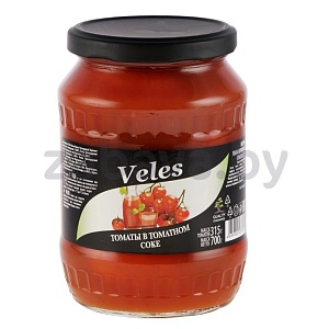 Томаты Veles, конс., неочищ., в т/с, 700 г