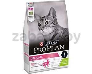 Корм Pro Plan Delicate Optidigest для взрослых кошек с чувствительным пищеварением с ягненком, 400 г