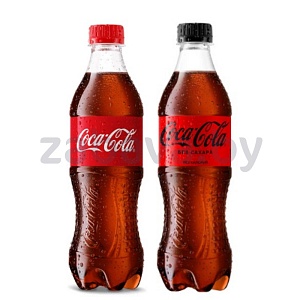 Напиток Coca-Cola или Coca-Cola без сахара, газ., 0,5 л