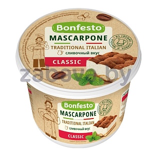 Сыр мягкий Bonfesto Mascarpone, маскарпоне, 78%, 500 г