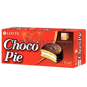 Печенье Lotte Choco Pie, глазир., 168 г