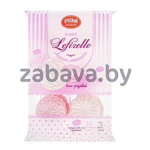 Зефир Lefirelle «Красный пищевик», бело-розовый, 230 г