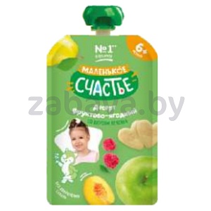 Пюре «Маленькое счастье», фрукт., 90 г, в ассорт.