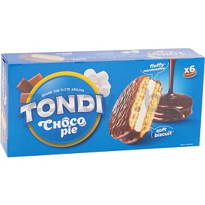 Печенье Tondi Choco Pie, глазир., 30 г × 6 шт., 180 г