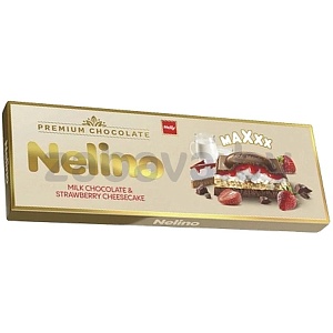 Шоколад молочный Nelino, Maxxx, клубника и чизкейк, 270 г