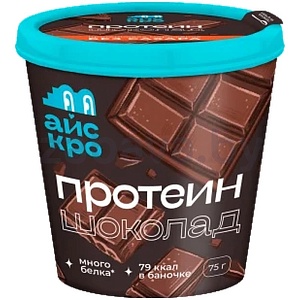 Мороженое «АйсКро», протеиновое, без сахара, 75 г, в ассорт.