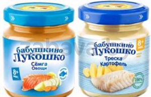 Пюре «Бабушкино Лукошко» из сёмги с овощами, 100 г