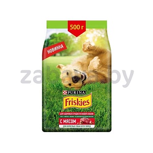 Корм сухой Friskies для взрослых собак, мясо, 500 г