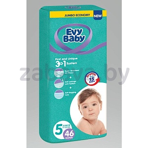 Подгузники Evy Baby, детские, 5 (11-25 кг), 46 шт.