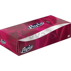 Салфетки бумажные д/лица Papia, 2 сл. 100 шт.