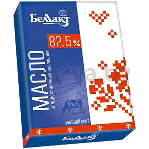 Масло сладкослив. «Беллакт», 82,5%, РБ, 180 г