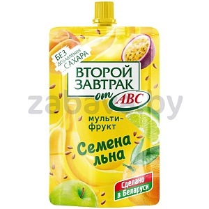 Десерт фруктов. ABC «Второй завтрак», 200 г, мультифрукт. с сем. льна
