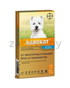 Капли на холку для собак 4–10 кг Bayer «Адвокат», 1 пипетка
