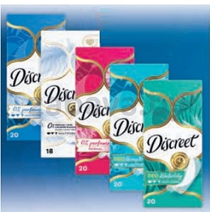 Прокладки Discreet, 18/20 шт., в ассорт.