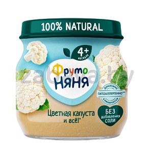 Пюре «Фруто Няня», из цветной капусты, 80 г