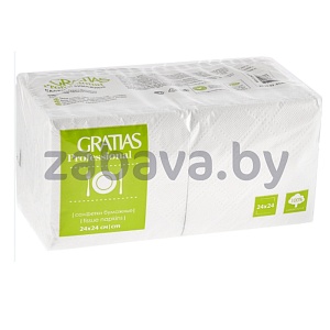 Салфетки бумажные Gratias, 24×24 см, 400 шт.