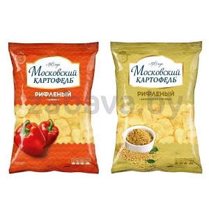 Чипсы «Московский картофель», паприка/дижонская горчица, 120 г