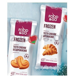 Тесто слоеное Food&Go, бездрожж. или дрожж., 400 г