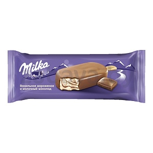 Мороженое эскимо Milka, ваниль-шоколад, 62 г