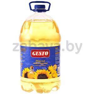 Масло подсолн. Gusto, раф., дезод., 5 л