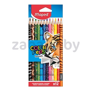 Цветные карандаши Maped, 12 шт. Color Peps Animal