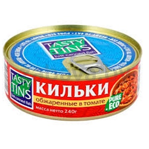 Килька Tasty Tins, обжар. в т/с, 240 г