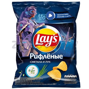 Чипсы рифленые Lay’s «Сметана и лук», 225 г