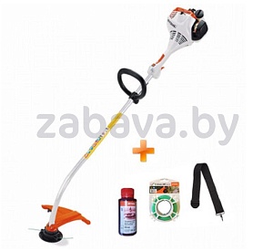 Бензиновый триммер Stihl FS 45 C-E + лямка для мотокосы, косильная струна и масло Stihl двухтактное