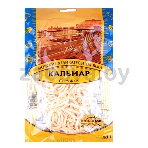 Стружка кальмара «Теплый стан» сушено-вял., 50 г