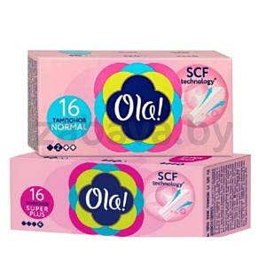 Тампоны гигиенические Ola! Super plus или Normal, 16 шт.