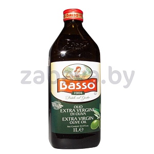 Масло оливковое Basso Extra Virgin, нераф., 1 л