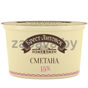 Сметана «Брест-Литовск», 15%, 180 г