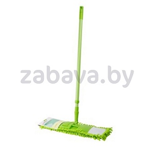 Швабра для пола Perfecto Linea Solid, с насадкой из шенилла, зеленая