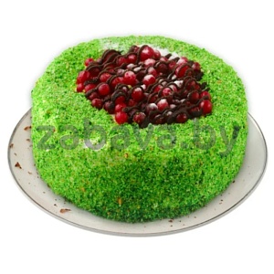 Торт «Шпинатный с клюквой», со сметанным кремом, 900 г