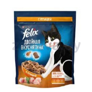 Корм для кошек Felix «Двойная вкуснятина» с птицей или говядин., 600 г